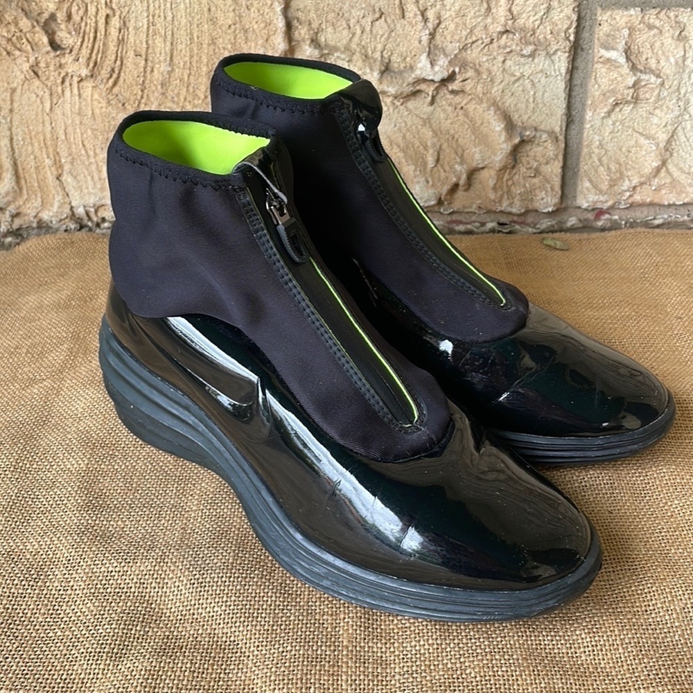 Nike Lunar Elite Sky Hi Sneakerboot Black/black-volt Rare Sold Out Hard to find